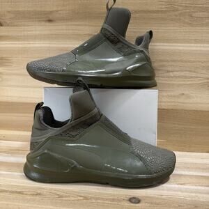 PUMA Fierce Green Nylon Pull On Sneakers Casual Athletic Shoes Women’s Size 6